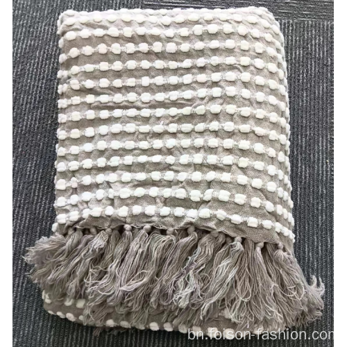 Tassel বড় শীতকালীন বুনা কম্বল নিক্ষেপ